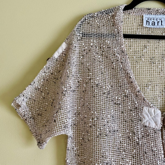 Keren Crochet Women’s Open Knit Cardigan Large Fairy Grunge Lagenlook Artsy - Picture 4 of 14